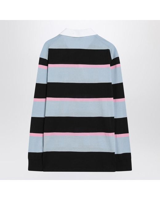 Prada Black Striped Polo for men
