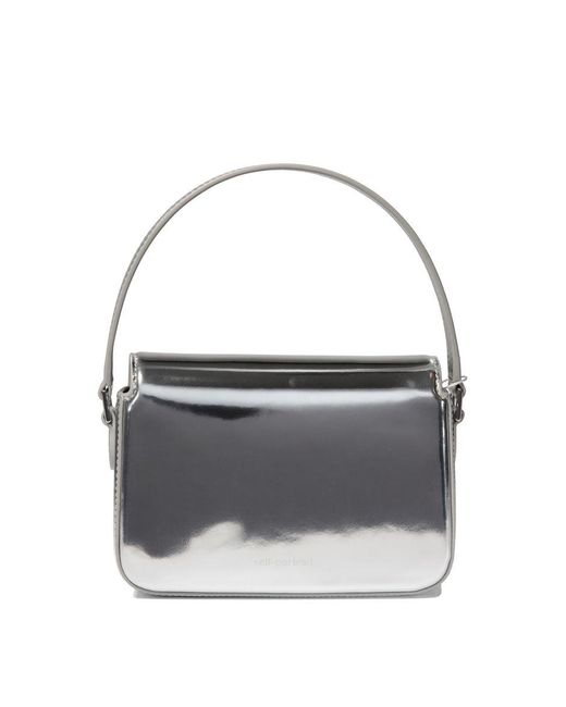 Self-Portrait White "silver Micro" Bag