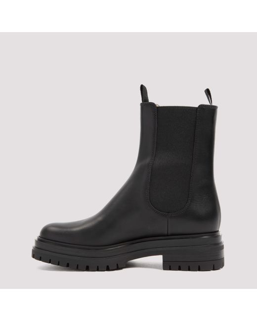 Gianvito Rossi Black Leather Biker Boots
