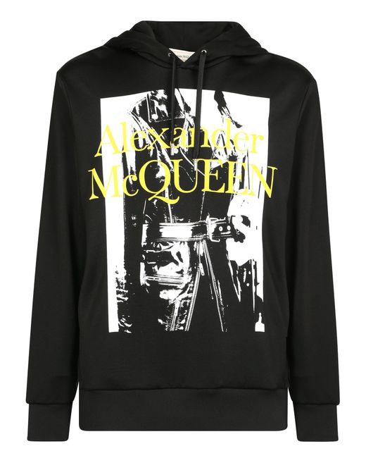 Alexander McQueen Synthetic 's Hoodie Features A Print And Soft Fit in