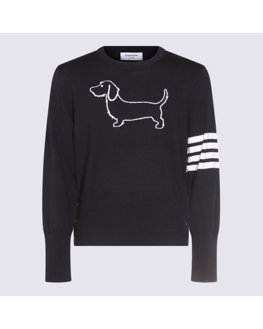 Thom Browne Black Wool Knitwear for men