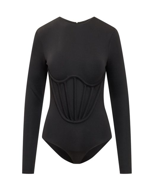 Versace Black Bodysuit With Zip