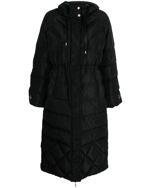Liu Jo Black Padded Hooded Long Coat