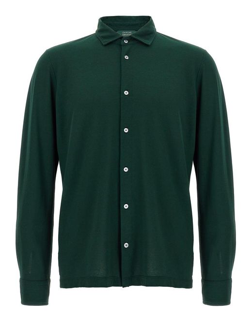 Zanone Green 'Ice Cotton' Shirt for men