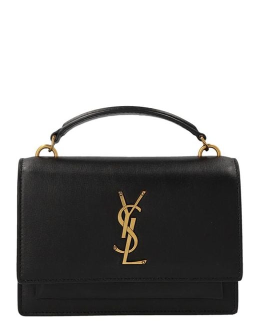 Saint Laurent Black 'Sunset' Handbag