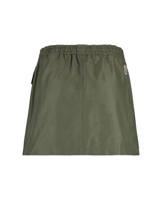 Moncler Green Taffetà Mini-Skirt