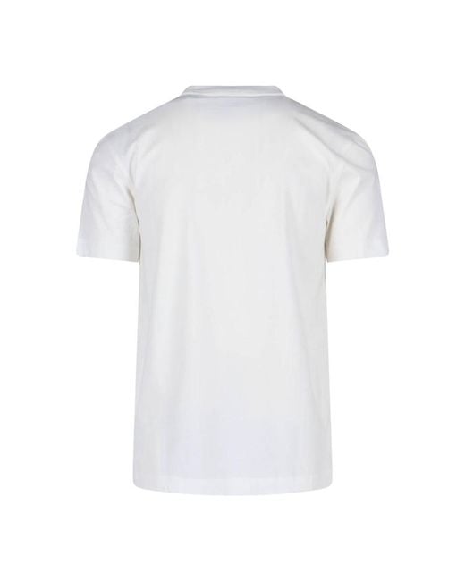 Burberry White Check Crew Neck T-Shirt for men