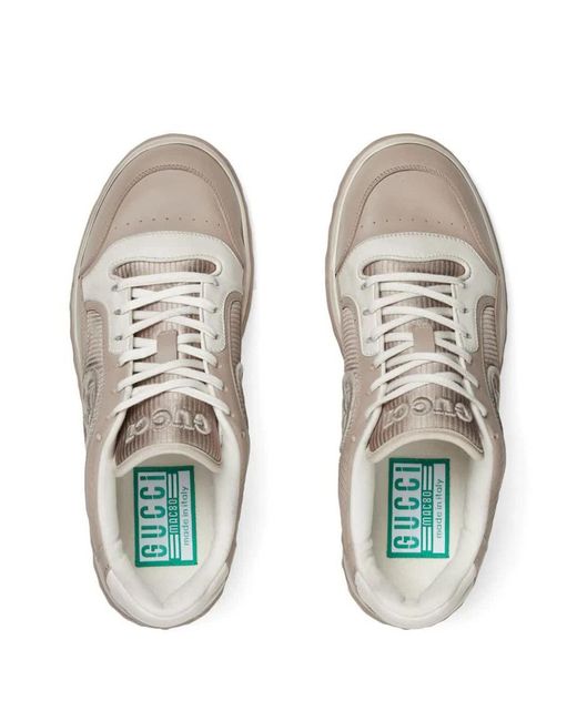 Gucci White Leather Sneaker Shoes for men