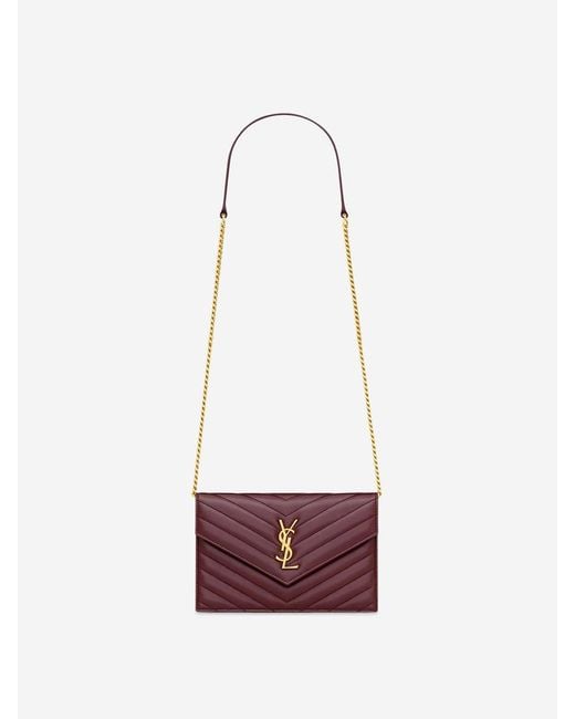 Saint Laurent White Cassandre Chain Bag