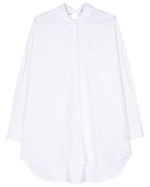 Semicouture White Lara Oversized Cotton Shirt