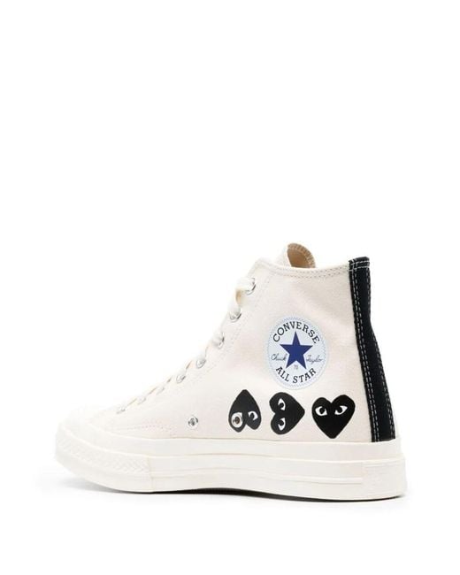 COMME DES GARÇONS PLAY White Multi Black Heart Chuck Taylor All Star '70 High Sneakers for men