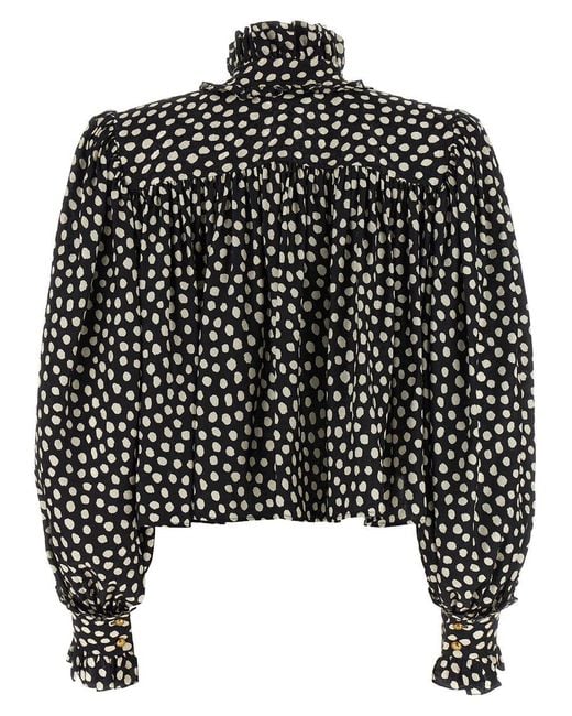 Chloé Black Maxi Shoulder Top