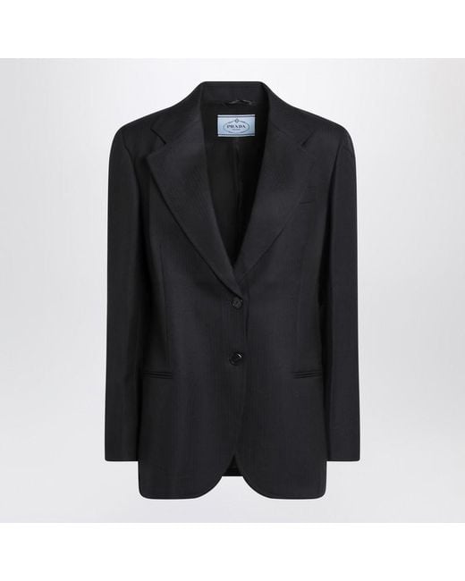Prada Black Single-Breasted Jacket