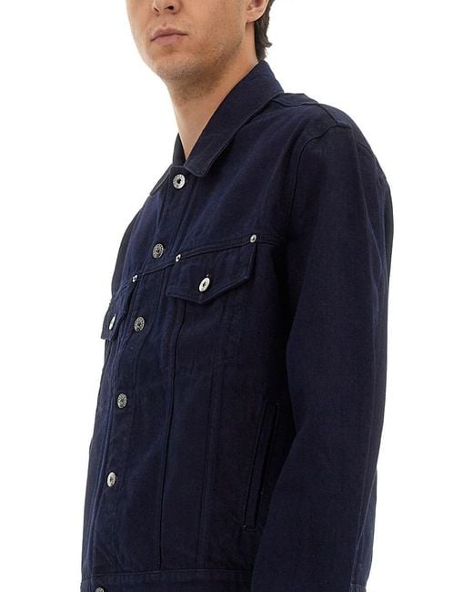 J.W. Anderson Blue Cropped Denim Jacket With Contrasting Cuffs for men