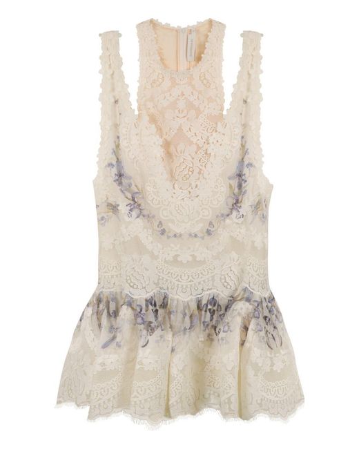 Zimmermann White Natura Lace Mini Dress