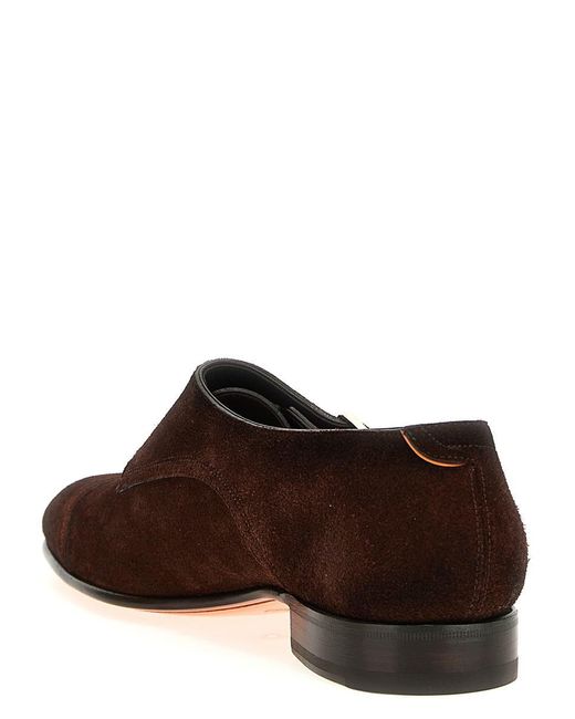 Santoni Brown Double Buckle 'Alex' for men