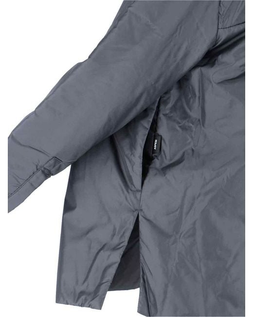 Aspesi Blue Tailored Minimalist Jacket With Classic Collar And Button Closures