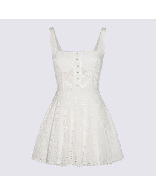 Charo Ruiz White Cotton Mini Dress
