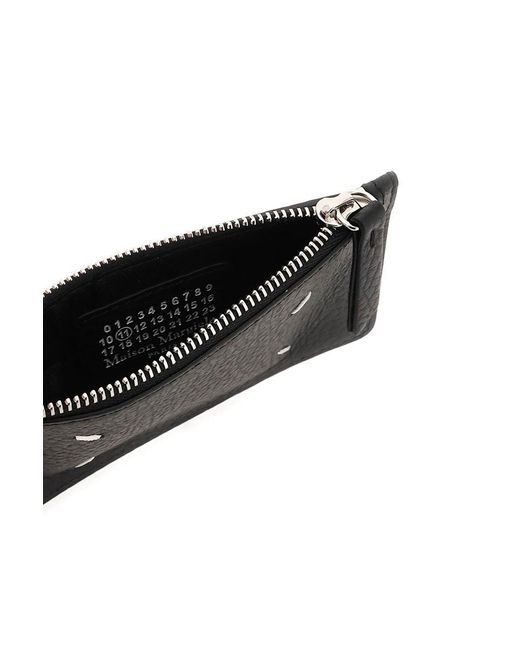 Maison Margiela Black Leather Zipped Cardholder