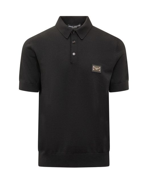 Dolce & Gabbana Black Polo Shirt With Logo for men