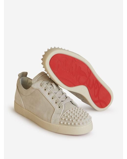 Christian Louboutin White Louis Junior Spikes Orlato Studded Leather Low-top Trainers for men