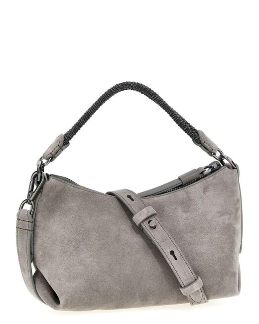 Brunello Cucinelli Gray 'Monile' Handbag