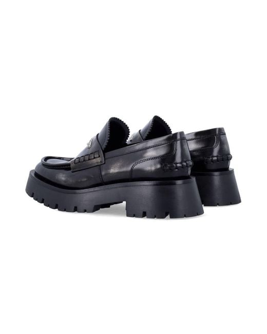 Alexander Wang Black Two-Tone Leather Loafers