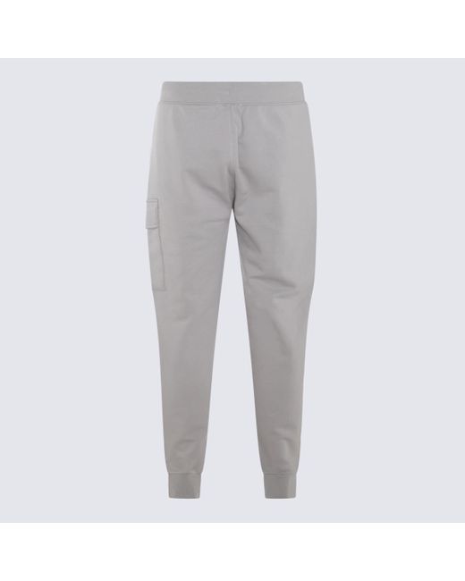 C P Company Gray Light Grey Cotton Track Pants for men