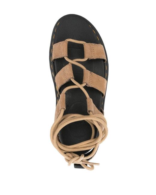 Dr. Martens Black Nartilla Nabuk Gladiator Sandals