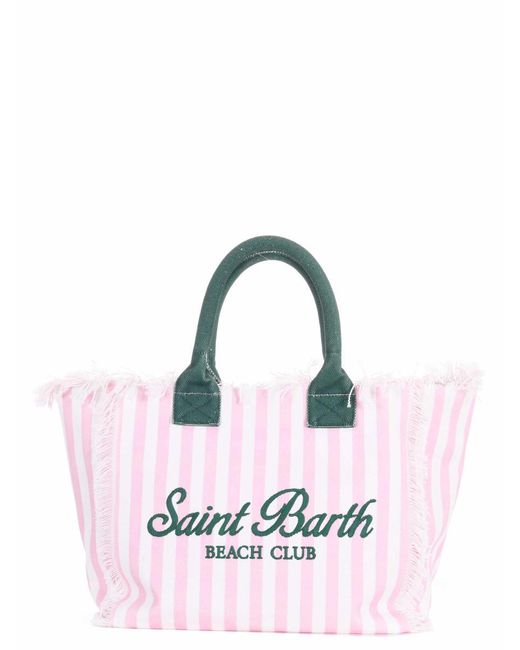 Mc2 Saint Barth Pink Canvas Shopping Bag
