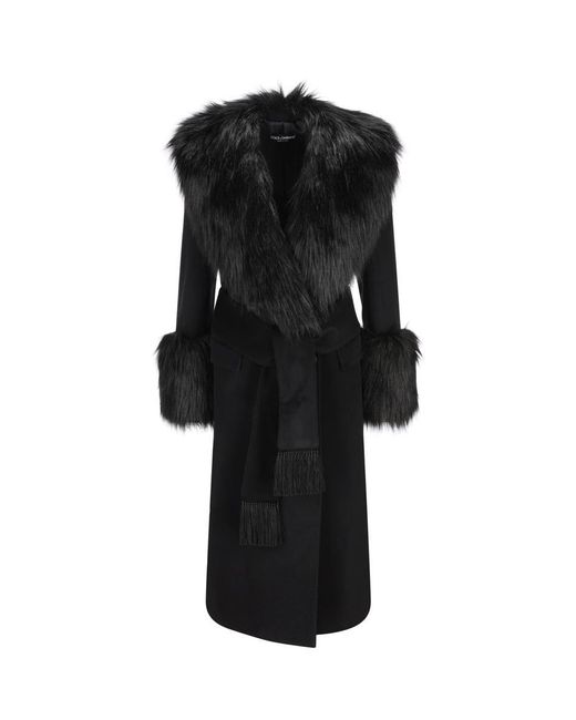 Dolce & Gabbana Black Slim Fit Coat