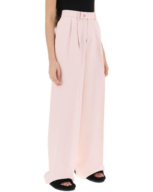 Amiri Pink Pants With Wide Leg And Pleats