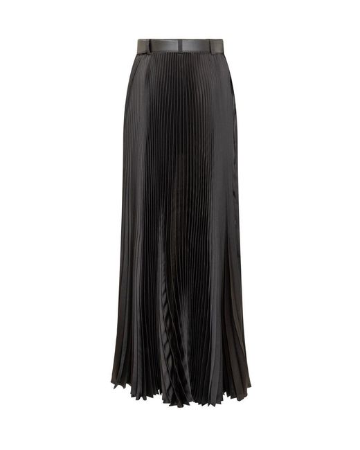 Peter Do Black Pleated Belted Skirt