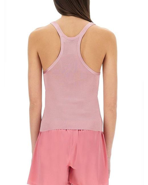 Tom Ford Pink Silk Knit Tank Top