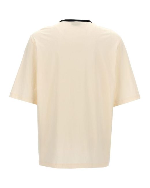 Fendi White 'Gradient Ff' Logo T-Shirt for men