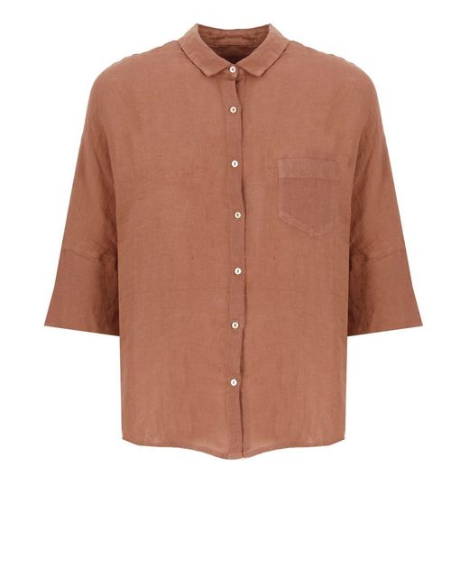 120% Lino Brown Shirts