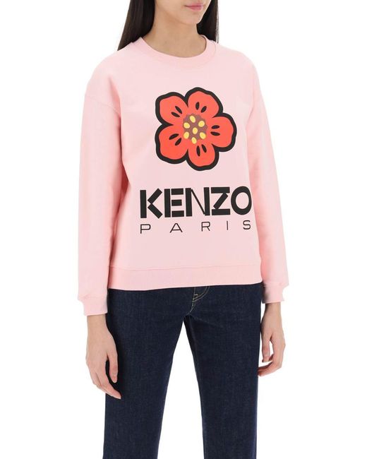 KENZO Pink Bokè Flower Crew Neck Sweatshirt
