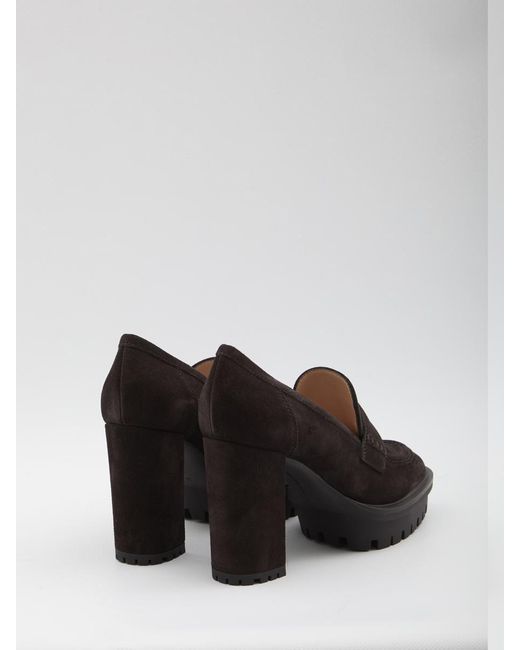 Gianvito Rossi Black Rouen Loafer