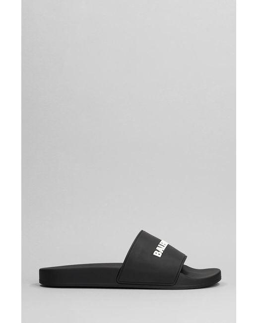 Balenciaga Gray Pool Slide Slipper-Mule for men