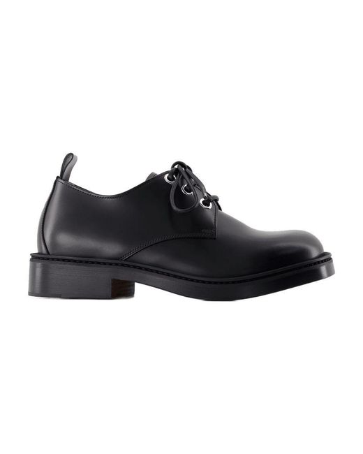 Alexander McQueen Black Lace Up Derbies for men