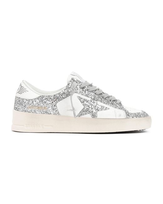 Golden Goose Stardan Leather Sneakers Shoes in White | Lyst