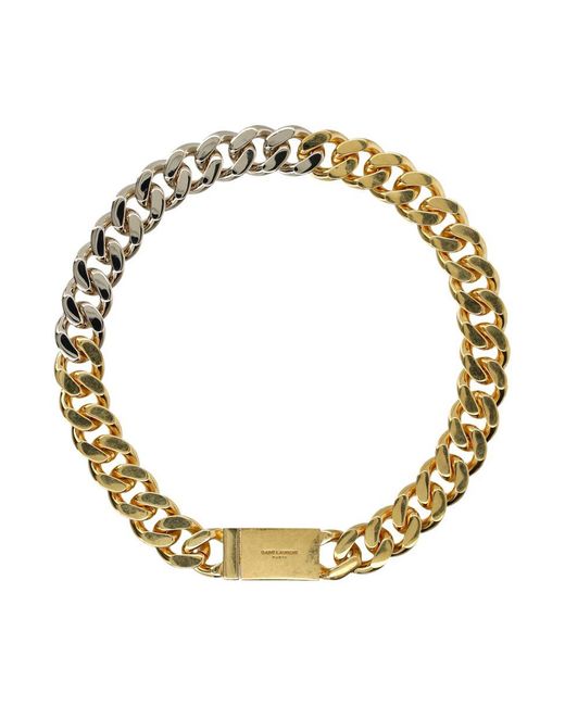 Saint Laurent Metallic Chain Necklace