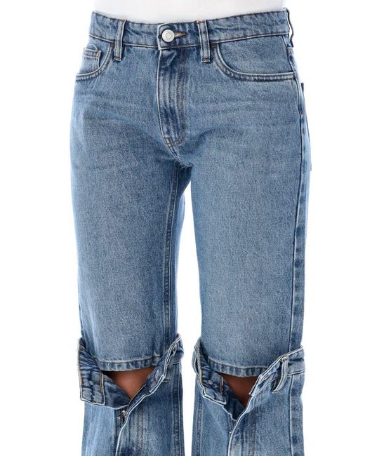 Coperni Blue Open-Knee Denim Jeans