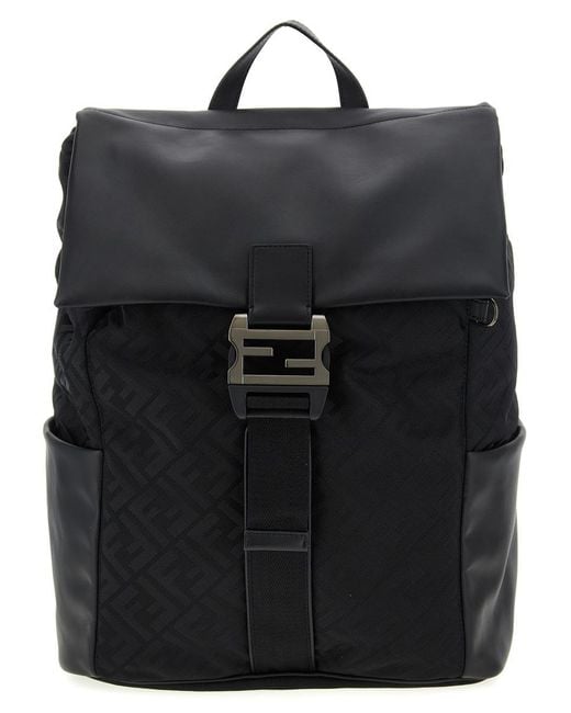 Fendi Black ' Flux' Backpack for men