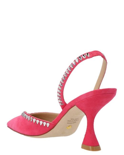 Stuart Weitzman Pink 'Gmct' Slingbacks
