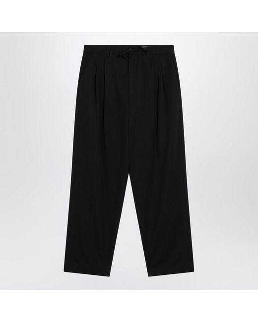 Lemaire Black Drawstring Pants for men