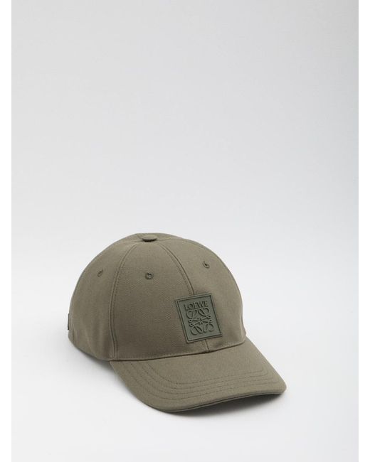 Loewe Gray Cap With Logo Patch for men