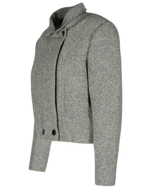 Isabel Marant Gray 'Cassidy' Cotton Blend Jacket