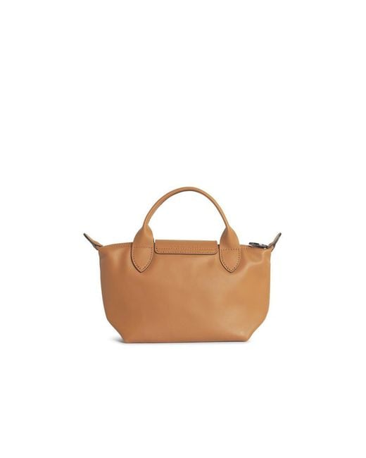 Longchamp White 'Le Pliage Xtra' Leather Bag
