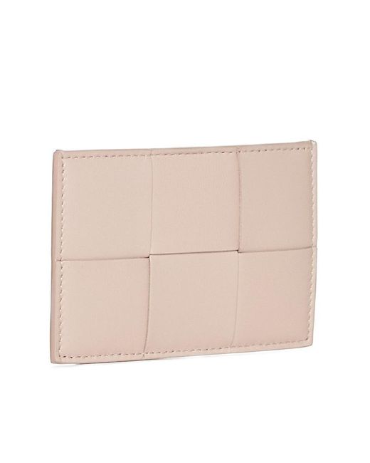 Bottega Veneta Natural Cassette Nappa Leather Card Holder